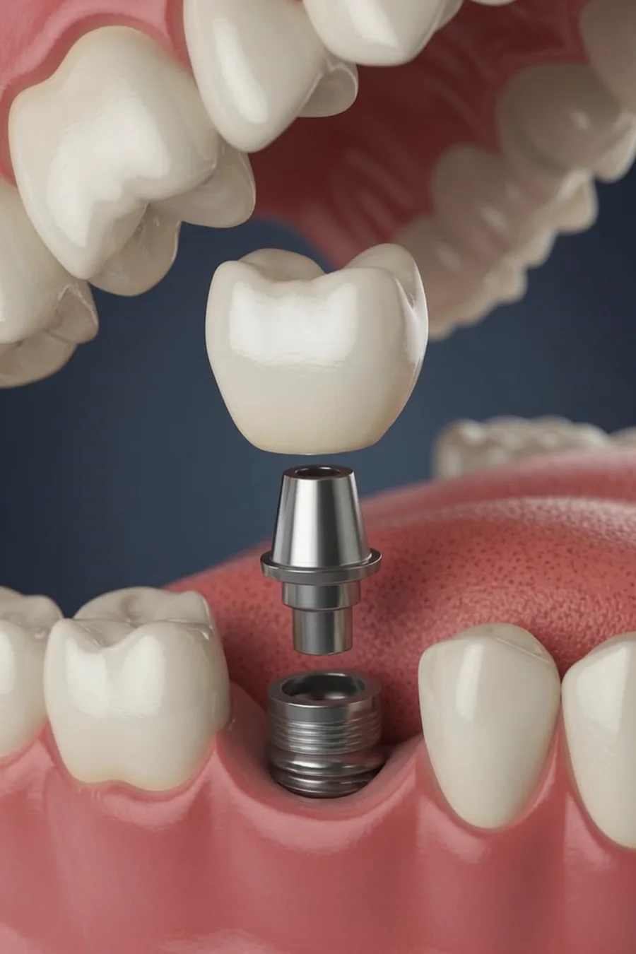 Implante dentário: pino, pilar e coroa